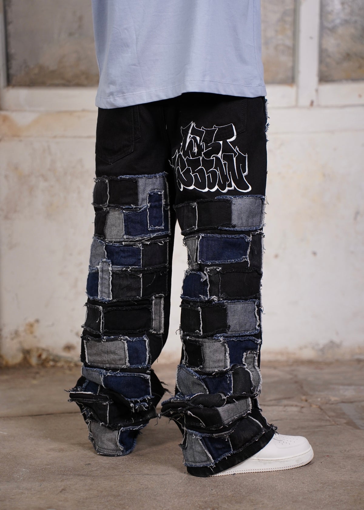 Patchwork Denim Jeans