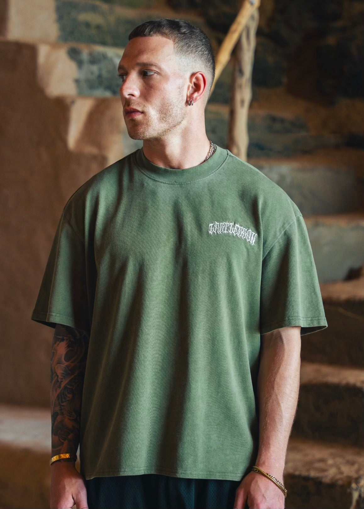- Army Green Script TShirt