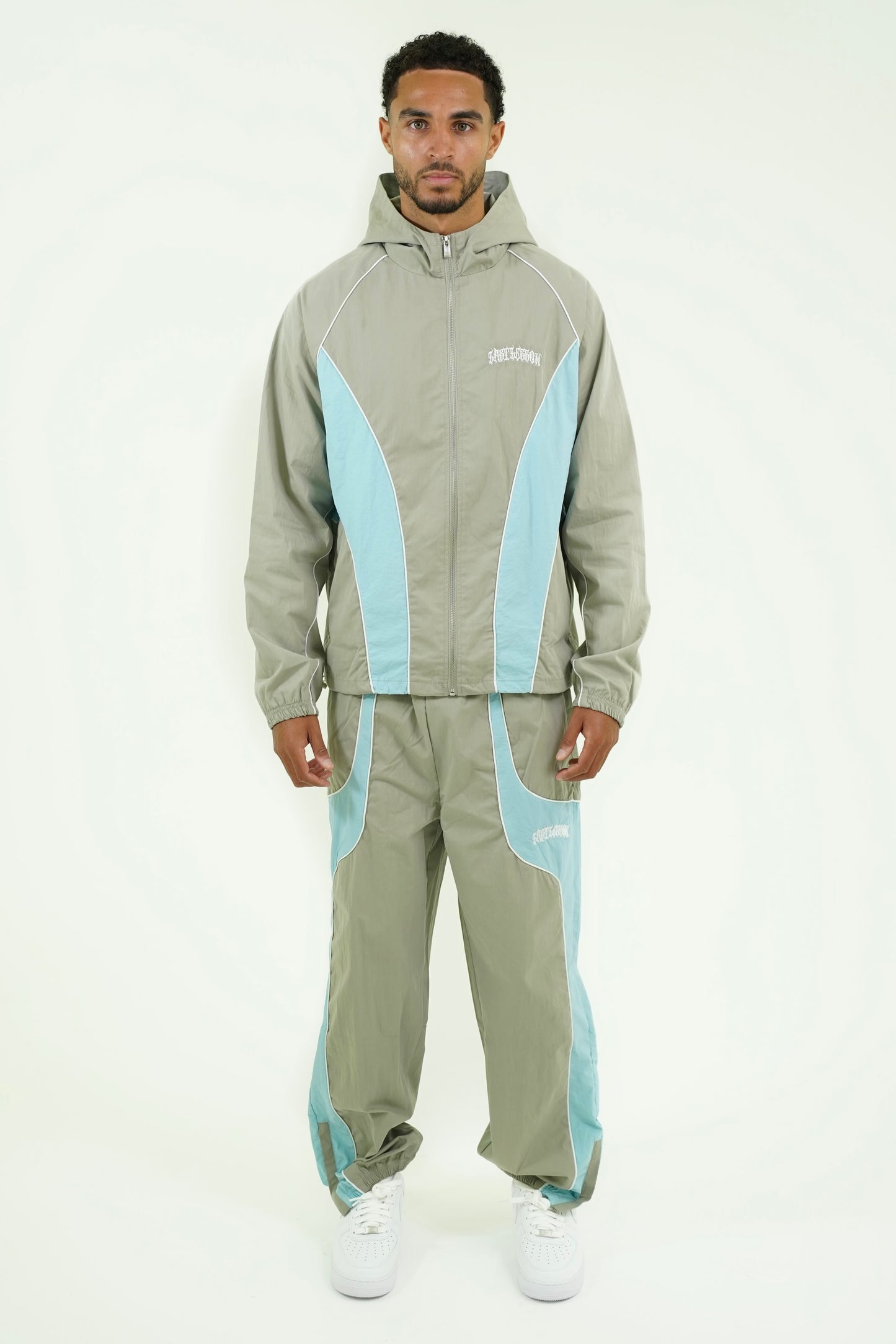 Blue/Grey Shell Tracksuit Top