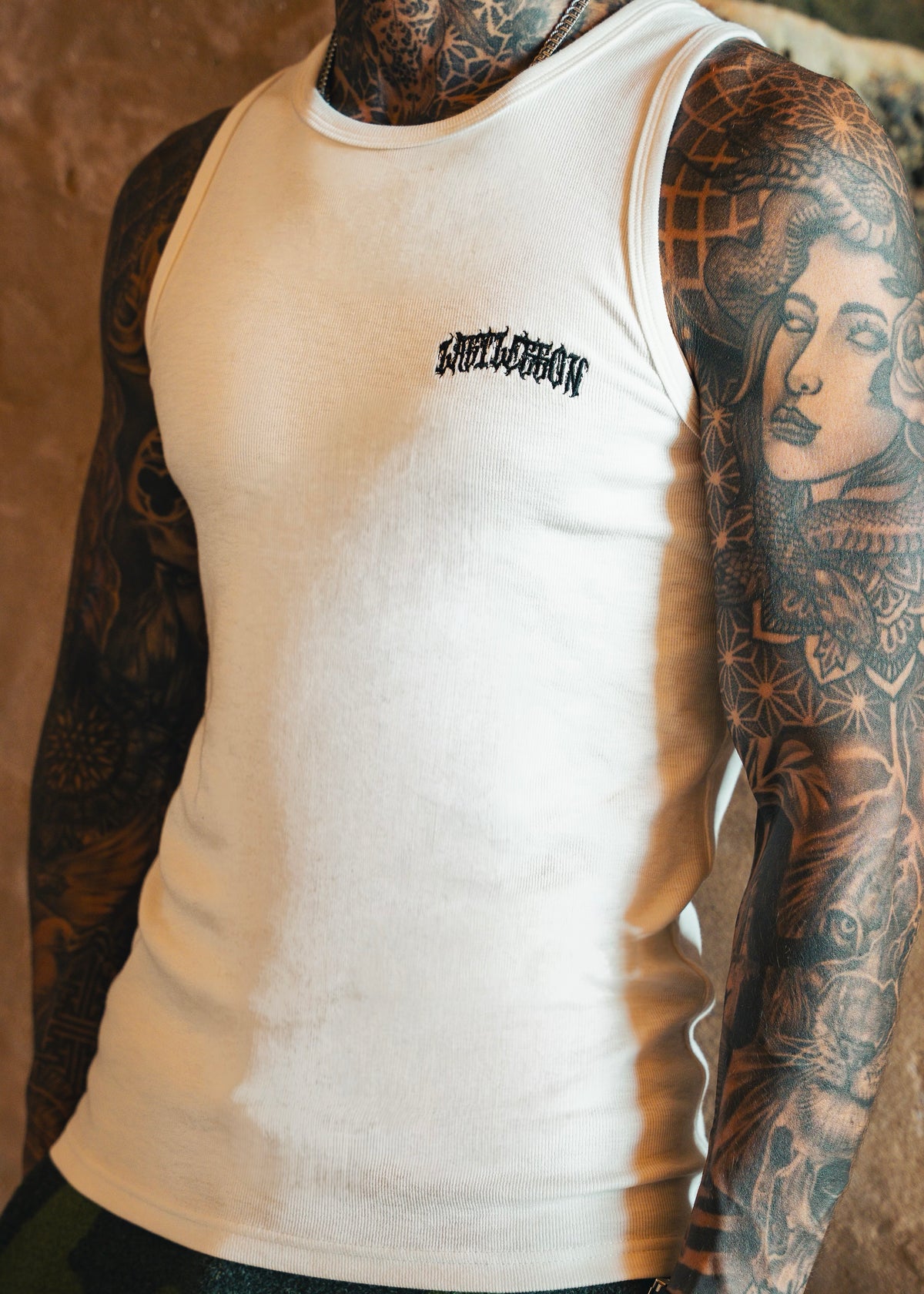 Ribbed Vest White