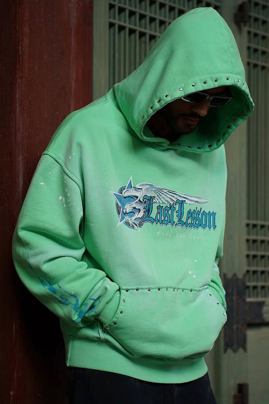 Flame Hoodie Green
