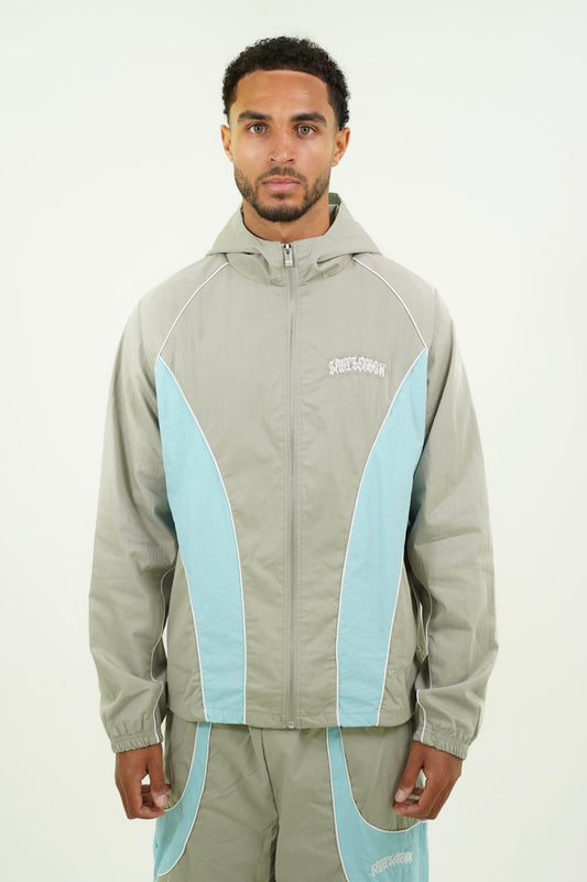 Blue/Grey Shell Tracksuit Top