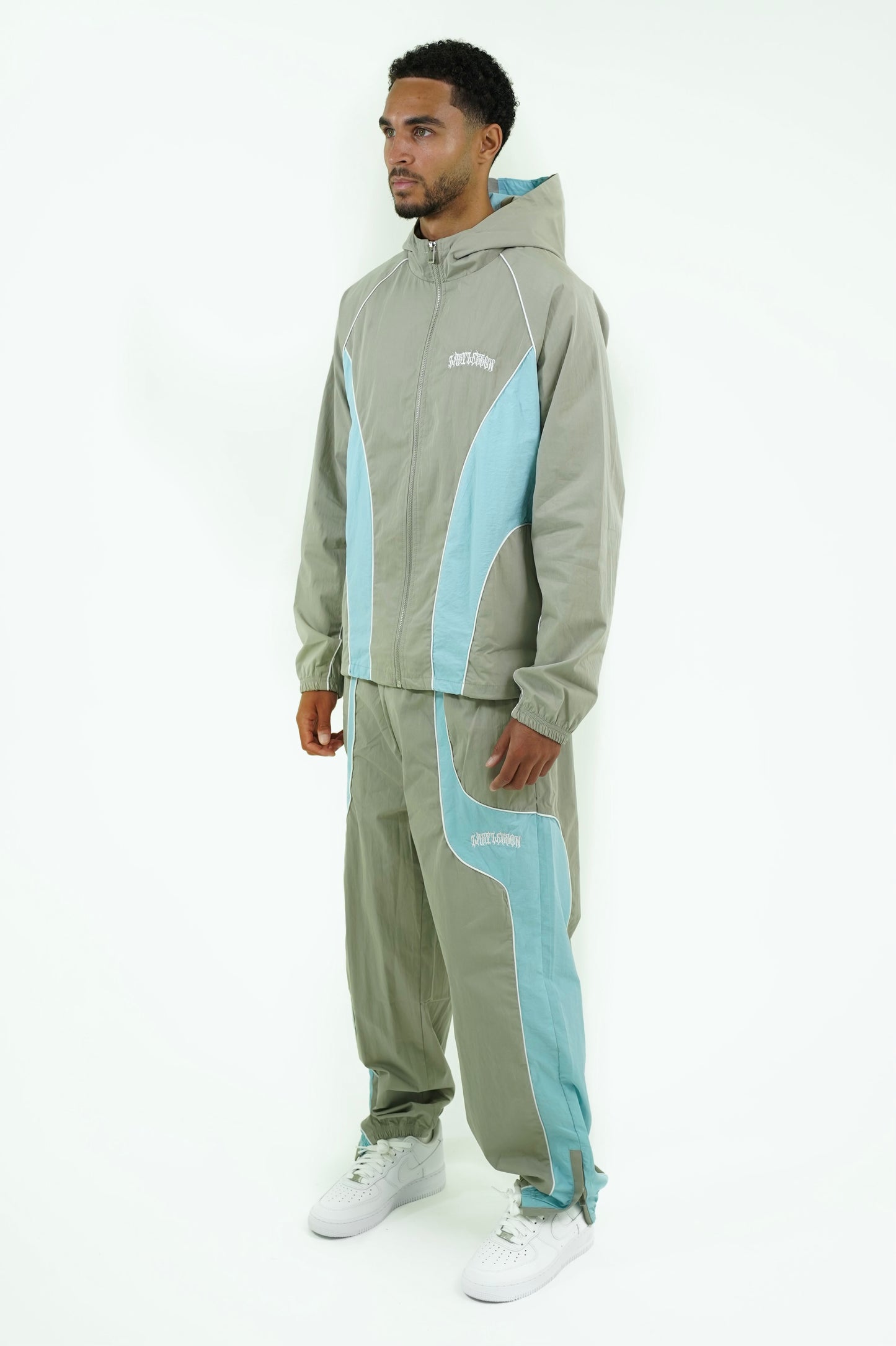 Blue/Grey Shell Tracksuit Top
