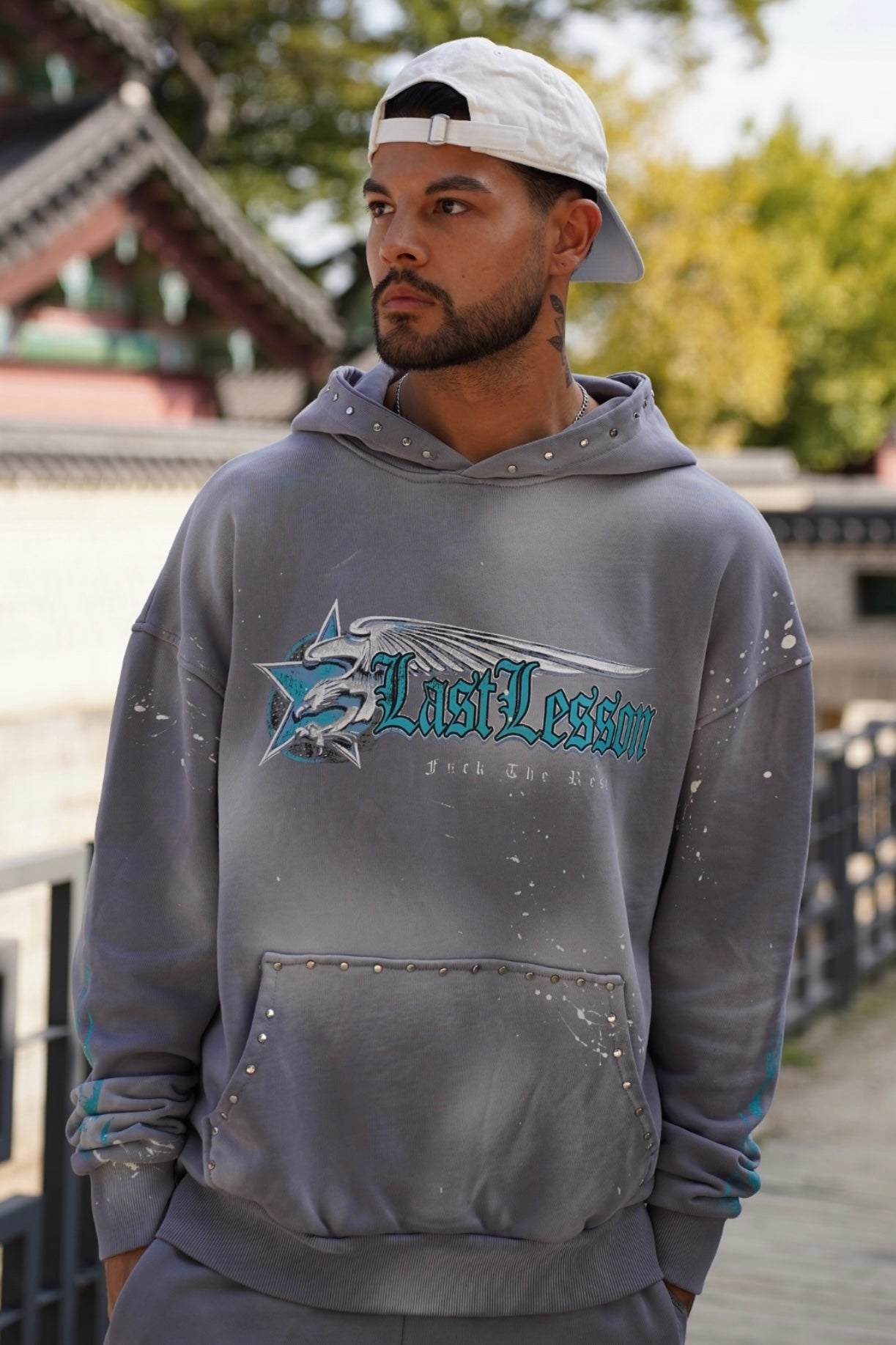 Flame Hoodie Grey