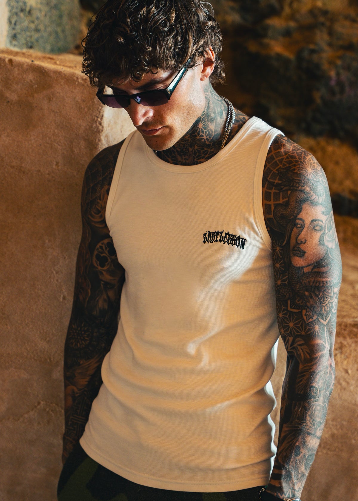 Ribbed Vest White