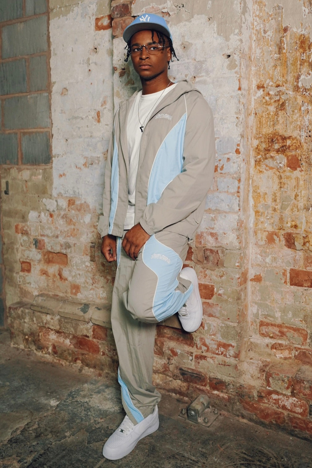 Blue/Grey Shell Tracksuit Top