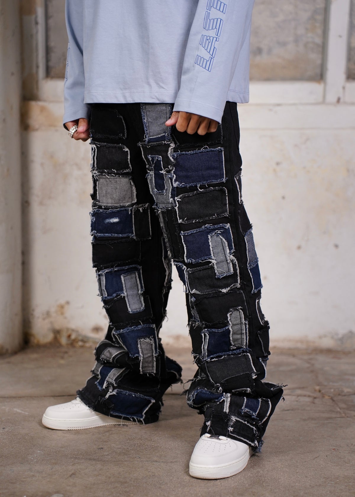Patchwork Denim Jeans