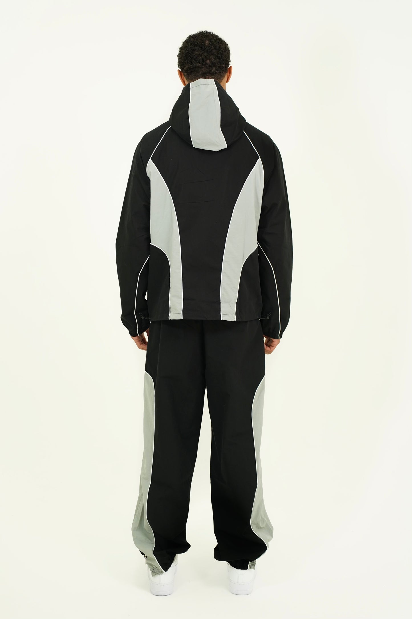 Black/Grey Shell Tracksuit Top