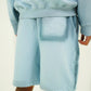 Blue Sprayed Shorts