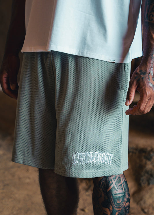 - Script Mesh Shorts Grey