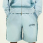 Blue Sprayed Shorts